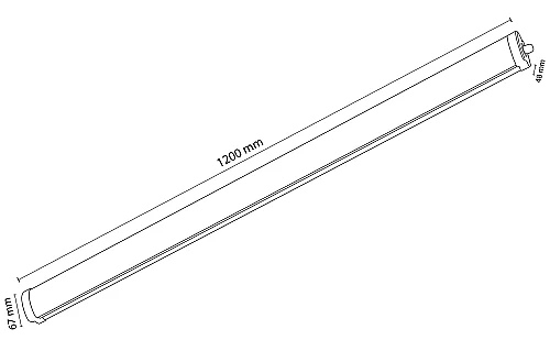 Noas YL98-3617 36W 4000K 120 Cm Salina Led Etanj Nemli Yer Bant Armatür Natural Beyaz 3450 Lümen IP65 - 2