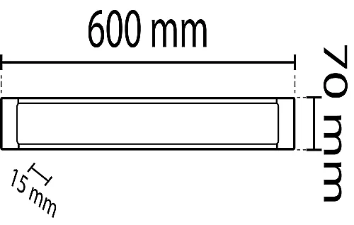 Noas YL98-6000 20 W 6500K 60 cm Led Bant Armatür Beyaz Renk 1800 Lümen - 2