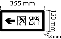 Noas YLX-1003 3W Sağ-Sol Çift Yönlü Led'li Acil Çıkış Armatürü 2 Saat Aydınlatma Süresi - 3