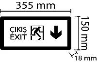 Noas YLX-2003 3W Aşağı Çift Yönlü Led'li Acil Çıkış Armatürü 2 Saat Aydınlatma Süresi - 3