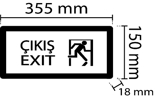 Noas YLX-3003 3W Çıkış Çift Yönlü Led'li Acil Çıkış Armatürü 2 Saat Aydınlatma Süresi - 3