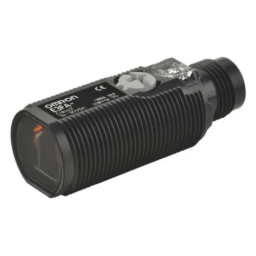 Omron E3FA-RP21 Fotoelektrik sensö rM18 eksen plastik gövde kırmızı LED reflektörlü 0.1-4m PNP L-ON/D-ON seçilebilir M12 konnektör - 1