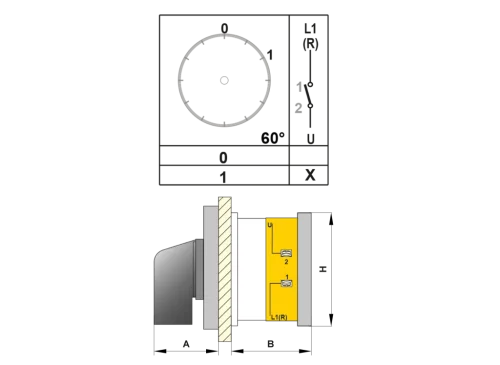 OPAŞ 101 250 - 1X250A 90X90 1 Faz ( Monofaze) Açma Kapama Şalteri - 2