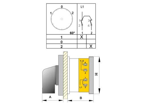 OPAŞ 105 315 - 1X315A 90X90 1 Faz ( Monofaze) Kutup Değiştirici Şalter - 2