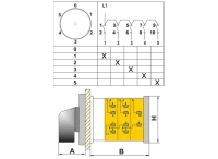 OPAŞ 115 M40 - 1X40A 66X66 1 Faz (Monofaze) 5 Kademeli Şalter / 0'Lı - OPAŞ (1)