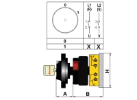 OPAŞ 201 M20 - 2X20A 49X49 2 Faz (Difaze) Açma Kapama Şalteri - OPAŞ (1)