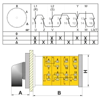 OPAŞ 302 250 - 3X250A 90X90 3 Faz (Trifaze) Yıldız Üçgen Şalteri - OPAŞ (1)