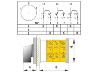 OPAŞ 305 115 - 3X115A 90X90 3 Faz (Trifaze) Kutup Değiştirici Şalter - OPAŞ (1)