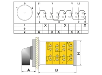 OPAŞ 309 063 - 3X63A 90X90 3 Faz (Trifaze) Çiftdevir Çift Yön Motor Şalteri (1-0-2) - OPAŞ (1)
