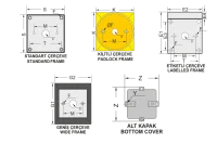 OPAŞ 309 115 - 3X115A 90X90 3 Faz (Trifaze) Çiftdevir Çift Yön Motor Şalteri (1-0-2) - 3