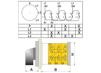 OPAŞ 3A2 016 - 3X16A 66X66 3 Faz 0'Lı (0-L1-L2-L3) Ampermetre Komütatörü - OPAŞ (1)