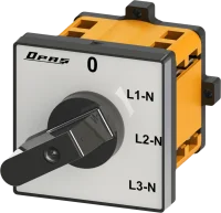OPAŞ 3V2 025 - 3X25A 66X66 3 Faz 3 Poz (0-Ln) Voltmetre Komütatörü - 1