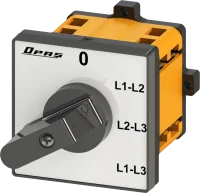 OPAŞ 3V4 016 - 3X16A 66X66 3 Faz 3 Poz 0'Lı (0-Ll) Voltmetre Komütatörü - 1