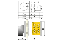 OPAŞ 3V4 025 - 3X25A 66X66 3 Faz 3 Poz 0'Lı (0-Ll) Voltmetre Komütatörü - OPAŞ (1)
