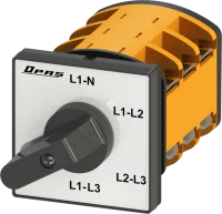 OPAŞ 3V5 M20 - 3X20A 49X49 3 Faz 4 Poz (Ln-Ll) Voltmetre Komütatörü - 1