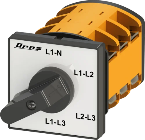 OPAŞ 3V5 M25 - 3X25A 49X49 3 Faz 4 Poz (Ln-Ll) Voltmetre Komütatörü - 1