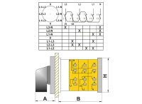 OPAŞ 3V6 M20 - 3X20A 49X49 3 Faz 7 Poz (Ll-0-Ln) Voltmetre Komütatörü - OPAŞ (1)