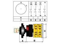OPAŞ 401 Tr80 - 4X80A 66X66 4 Faz (3Faz + Nötr) Açma Kapama Şalteri - 4
