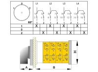 OPAŞ 405 100 - 4X100A 90X90 4 Faz (3 Faz + Nötr Kesmeli) Kutup Değiştirici Şalter - OPAŞ (1)