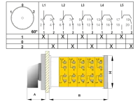 OPAŞ 505 020 - 5X20A 66X66 5 Faz Kutup Değiştirici Şalterler - OPAŞ (1)