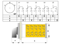 OPAŞ 505 M20 - 5X20A 49X49 5 Faz Kutup Değiştirici Şalterler - OPAŞ (1)
