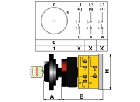 OPAŞ XL301 010 - 3X10A 48X48 3 Faz (Trifaze) Anahtarlı Açma Kapama Şalteri - 2