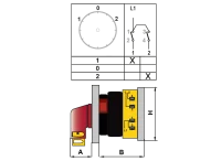 OPAŞ YPK XL105 M20 - 1X20A 48X48 1 Faz (Monofaze) Kutup Değştirici Mandaldan Kilitli Şalter - 3