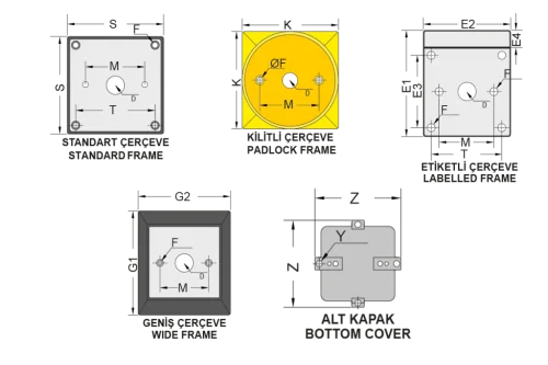 OPAŞ YPK101 M25 - 1X25A 48X48 1 Faz (Monofaze) Açma Kapama Şalteri - 3