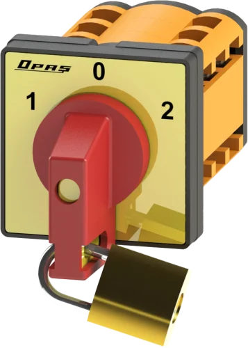 OPAŞ YPK305 M20 - 3X20A 48X48 3 Faz (Trifaze) Mandaldan Kilitli Kutup Değştirici Şalter - 1