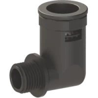 Ortaç ODDB15-PG11 Diş Geçmeli Tip Spiral 90° Dirsek Rakor Siyah ( 12X15,8 ) - 1