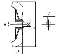 Ortaç ORT11 200-225-62 Tip Gamak Pervane Siyah - 2