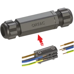 Ortaç OTG06 M25 Kablo Birleştirme Konnektörü Siyah ( A 9-14 ) ( B 9-14 ) - 1