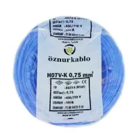 Öznur H05V-K 1X0,75 mm² Mavi Renk NYAF Kablo 