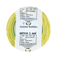 Öznur H05V-K 1X1 mm² Sarı-Yeşil Renk NYAF Kablo - 1