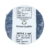 Öznur H05V-K 1X1 mm² Siyah Renk NYAF Kablo 