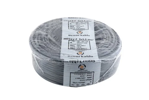 Öznur H05VV-F 2X2,5 mm² Siyah Renk TTR Kablo - 1