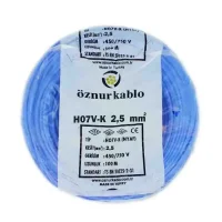 Öznur H07V-K 1X2,5 mm² Mavi Renk NYAF Kablo 