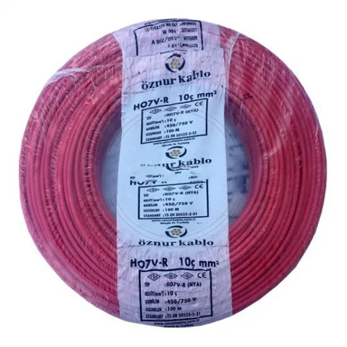 Öznur H07V-R 1X10 mm² Kırmızı Renk NYA Kablo - 1