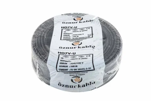 Öznur H07V-R 1X16 mm² Siyah Renk NYA Kablo - 1