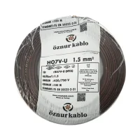 Öznur H07V-U 1X1,5 mm² Kahve Renk NYA Kablo 