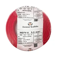 Öznur H07V-U 1X2,5 mm² Kırmızı Renk NYA Kablo 