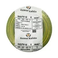 Öznur H07V-U 1X4 mm² Sarı-Yeşil Renk NYA Kablo 