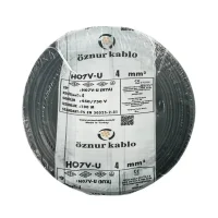 Öznur H07V-U 1X4 mm² Siyah Renk NYA Kablo - 1