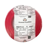Öznur H07V-U 1X6 mm² Kırmızı Renk NYA Kablo 