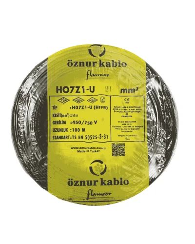 Öznur H07Z1-K 1X50 mm² Siyah Renk NYAF Halogen Free Kablo - 1