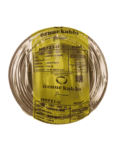 Öznur H07Z1-U 1X4 mm² Kahve Renk NYA Halogen Free Kablo - 1