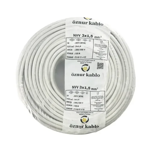 Öznur NYM 3X1,5 mm² Antigron Kablo - 1