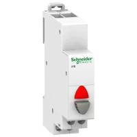 Schneider Electric A9E18039 Acti9 iPB 1NK Gri Tek Basmalı Düğme Gösterge Işığı Kırmızı 12-48VAC/DC - 1