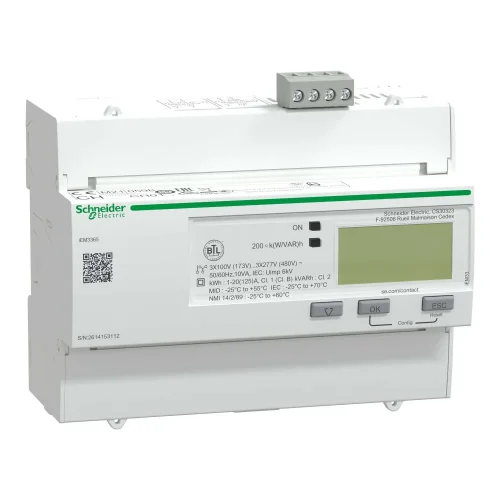 Schneider Electric A9MEM3365 iEM3300 Serisi 3faz kWh ölçer 125A iEM3365-BACnet-MID - 1