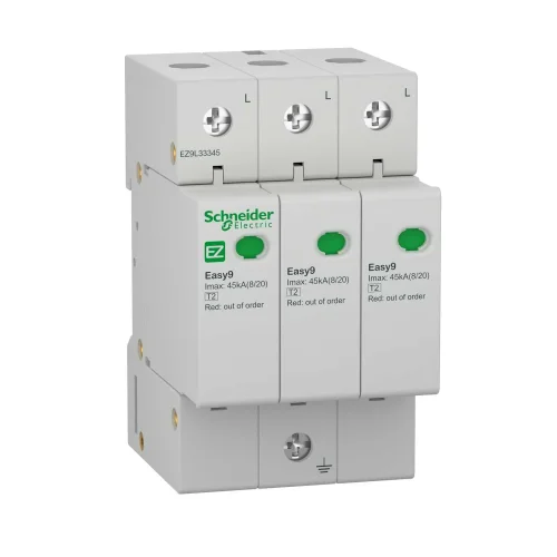 Schneider Electric EZ9L33345 Easy9 Parafudr T2 3P 45KA 400V - 1